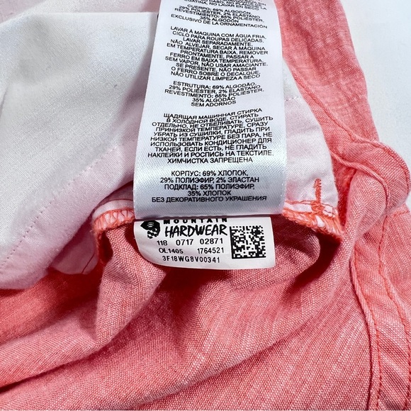 Mountain Hardwear Long Sleeve Button Down Shirt- Size XL - Orange colored - Picture 8 of 10